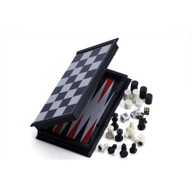3 In 1 Chess Checkers and Backgammon Family Games America - Oscar & Libby's