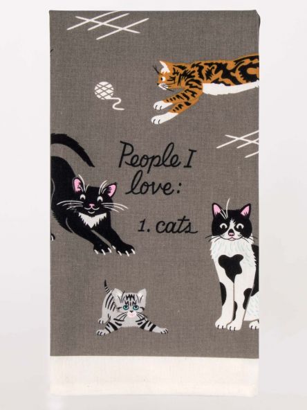 People I Love: Cats Dish Towel | Blue Q Blue Q - Oscar & Libby's