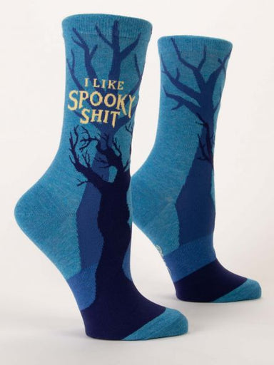 Blue Q | Men's Crew Socks | I Like Spooky Shit - Oscar & Libby's