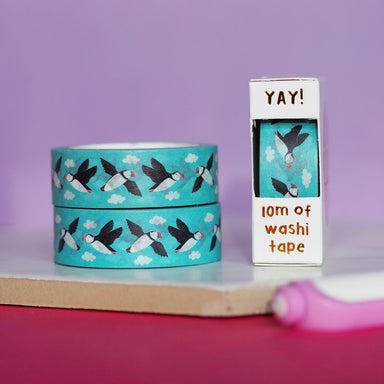 Arctic Puffins Washi Tape | Nutmeg & Arlo - Oscar & Libby's