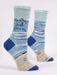Blue Q | Women's Crew Socks | Ocean just gets me Blue Q - Oscar & Libby's