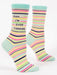 Blue Q | Women's Crew Socks | Shhh..Overthinking Blue Q - Oscar & Libby's