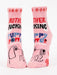 Blue Q | Women's Ankle Socks | Mother Fucking Puppy Power Blue Q - Oscar & Libby's