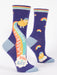 Blue Q | Women's Crew Socks | Shitting Rainbows Kind of Day Blue Q - Oscar & Libby's