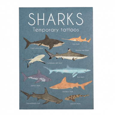 Temporary Tattoos | Sharks - Oscar & Libby's