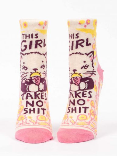 Blue Q | Women's Ankle Socks | This Girl Takes No Shit Blue Q - Oscar & Libby's