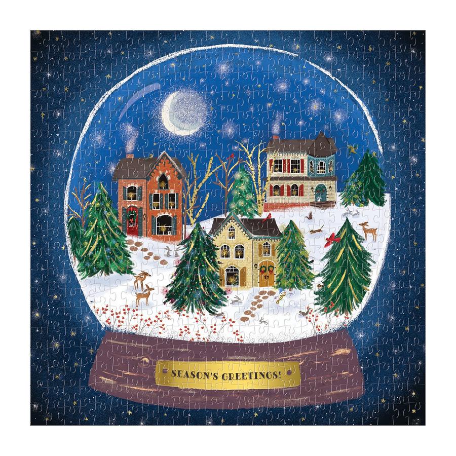 Galison | Winter Snow Globe 500 piece puzzle Gallison - Oscar & Libby's