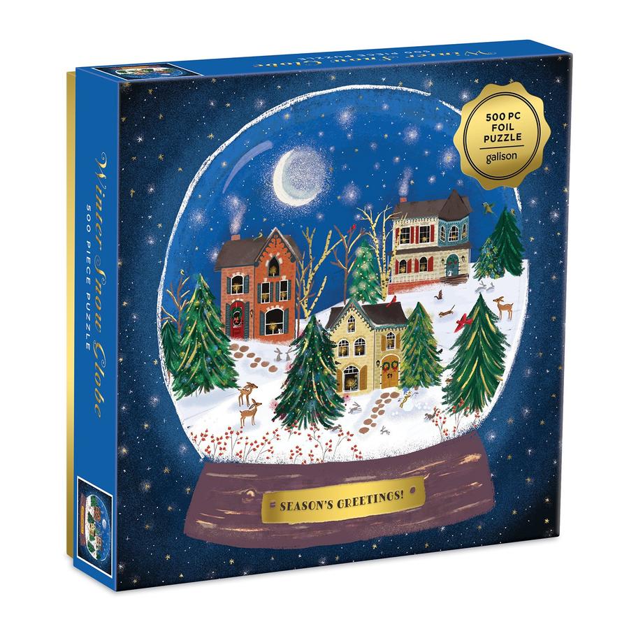 Galison | Winter Snow Globe 500 piece puzzle Gallison - Oscar & Libby's