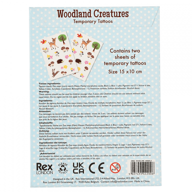 Temporary Tattoos | Woodland Creatures - Oscar & Libby's